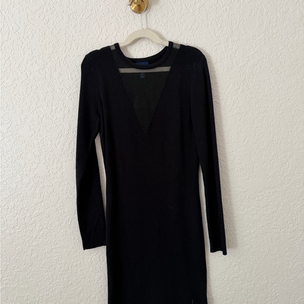 Elegant Black Long Sleeve Dress